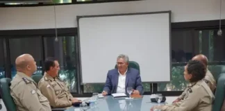 Prefeito de Camaçari e Polícia Militar definem estratégias para tornar o município mais seguro.