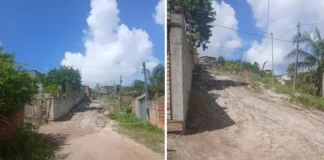 Moradores de Bela Vista de Jauá, em Camaçari, enfrentam dificuldades devido à falta de pavimentação e saneamento