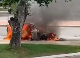 Apesar do susto, ninguém ficou ferido.