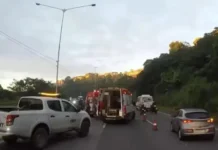 A colisão aconteceu próximo à Estação Pirajá e o trânsito segue lento até o bairro de Valéria.