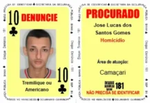Ele era acusado de homicídios em Camaçari e fazia parte do Baralho do Crime da SSP.