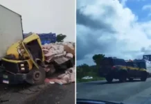 Equipes de resgate estão no local. Trânsito segue com bloqueios parciais.