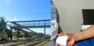 Ele recebeu atendimento e passa bem.