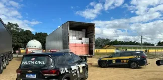 O material, que havia sido roubado horas antes na cidade de Poções