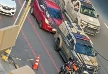 Segurança é baleado e polícia busca suspeitos.