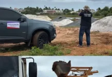 Após denúncia, fiscalização remove materiais de construção em área de preservação em Arembepe