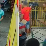 Câmeras registraram toda a ação, e a polícia busca os suspeitos.