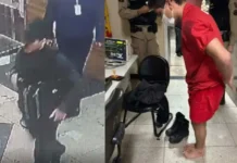 Criminoso foi capturado após perseguição.