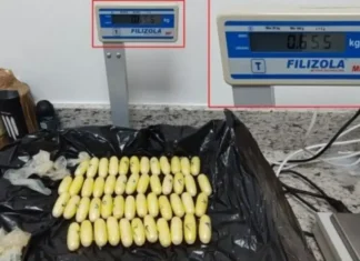 Droga estava escondida no corpo e ingerida em cápsulas.