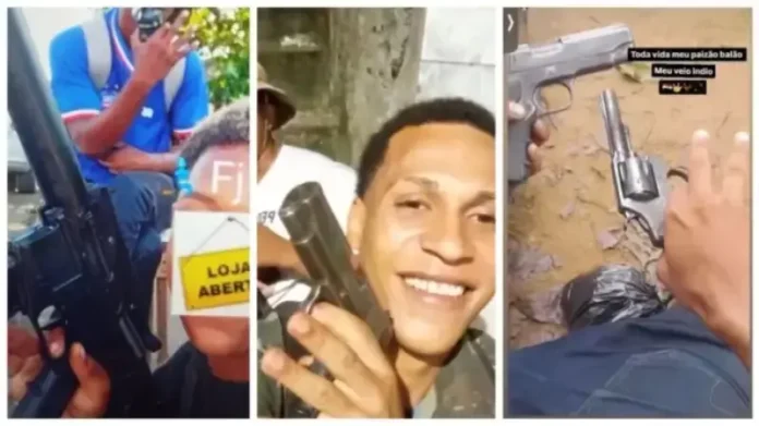 Drogas e armas foram apreendidas.
