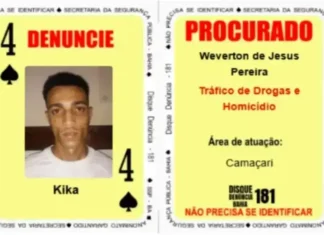 Kika é acusado de envolvimento em homicídios e tráfico de drogas na região de Camaçari.