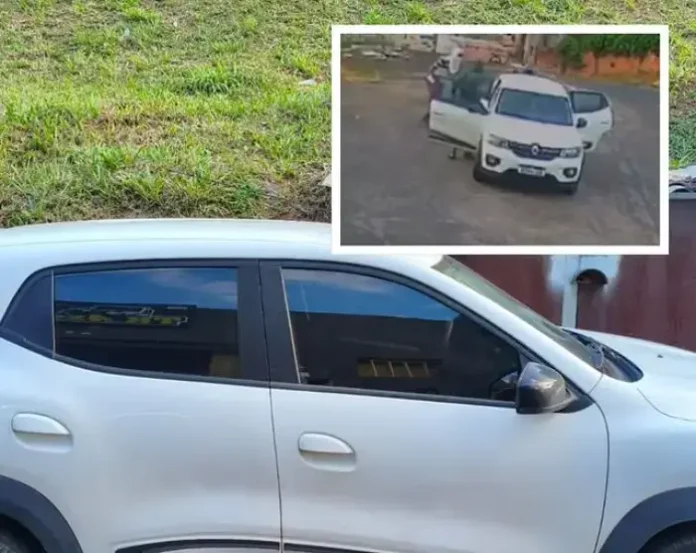 O Renault Kwid foi encaminhado para a Delegacia de Repressão a Furtos e Roubos de Veículos