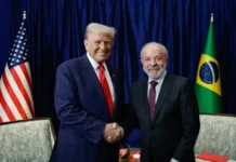 A conversa tratou de tarifas sobre produtos brasileiros e temas comerciais globais.